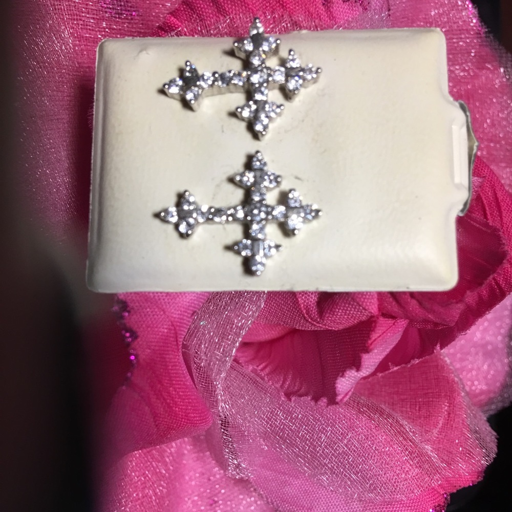 .925 cz sterling silver earrings.